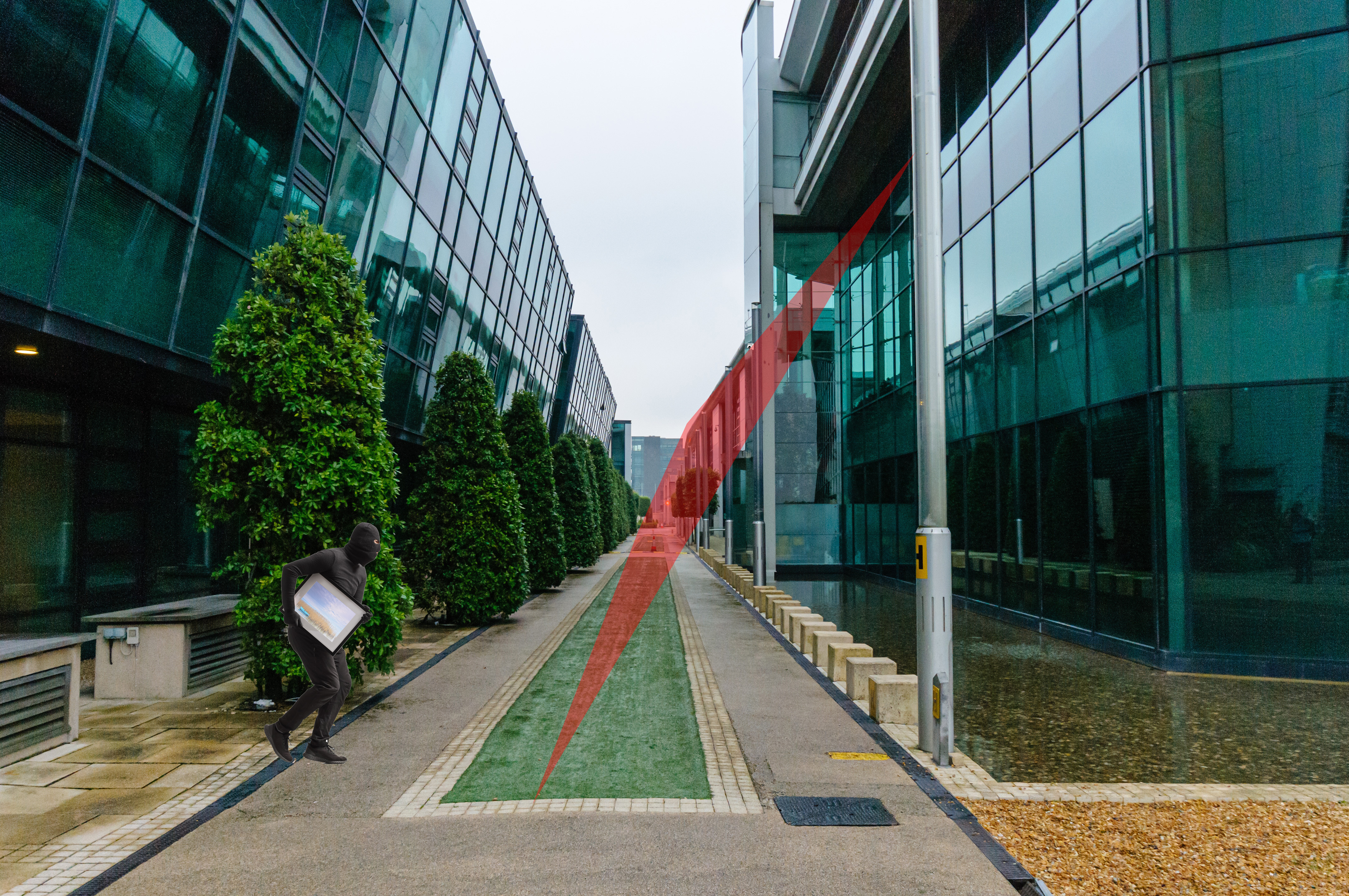 Intruder between 2 buildings