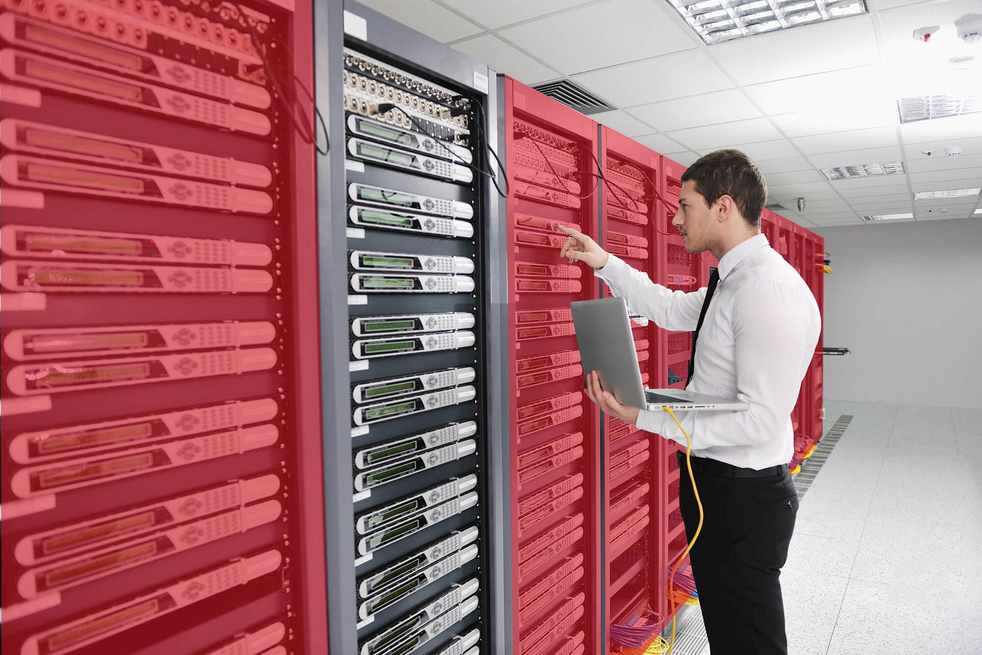 Optex Lidar Redscan protection against tampering in data centre rack Adobe Stock 28439919 1