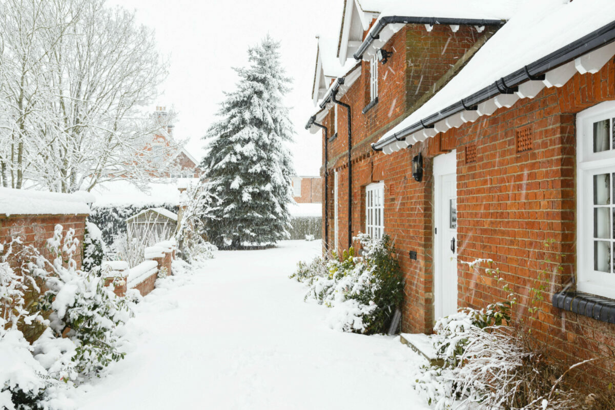 Optex house driveway in winter residential image 1