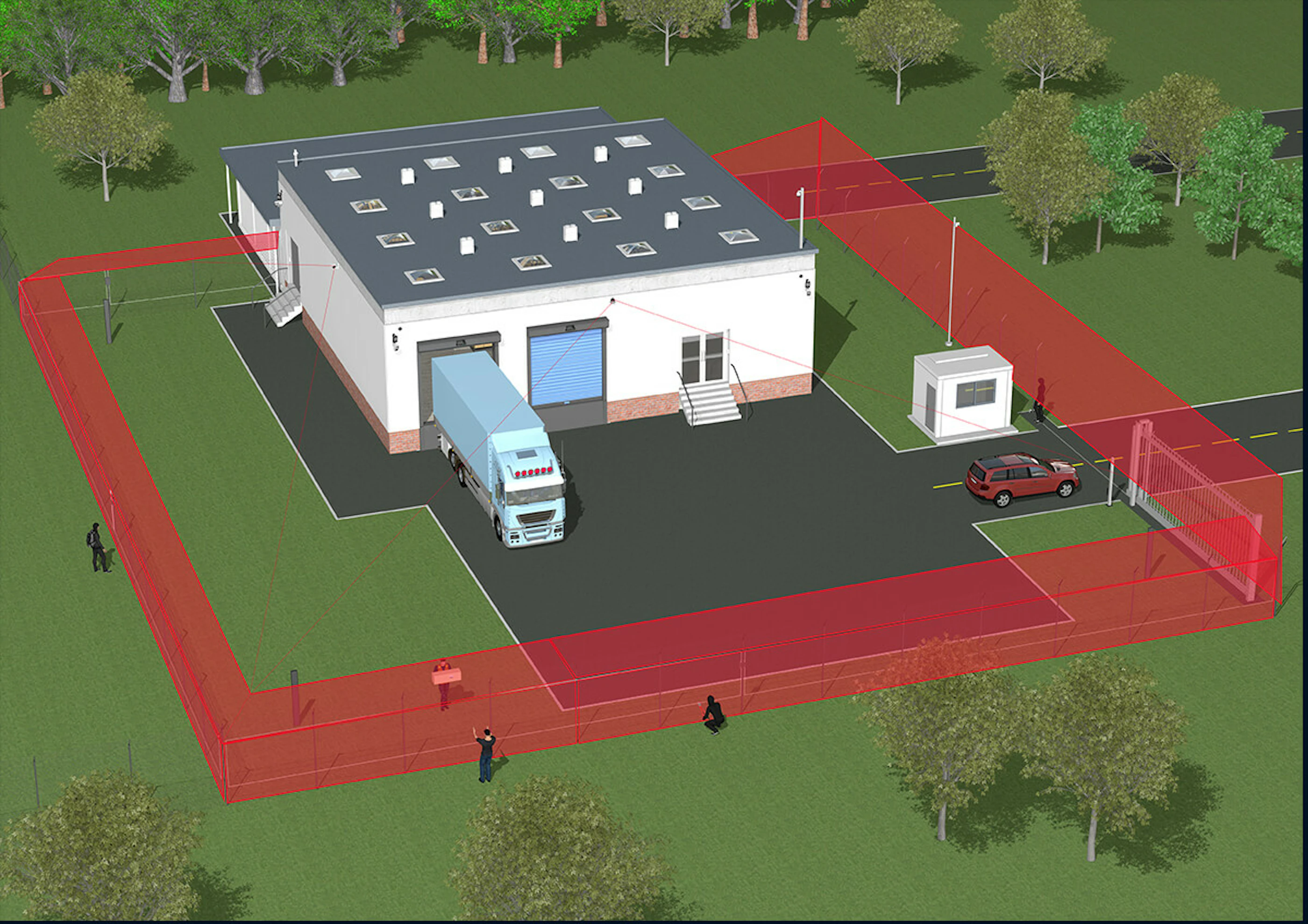 Optex lidar detection from facade